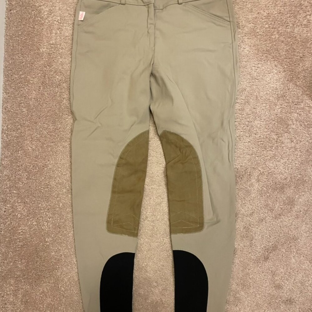28R Mid-Rise Front Zip Trophy Hunter- Tan